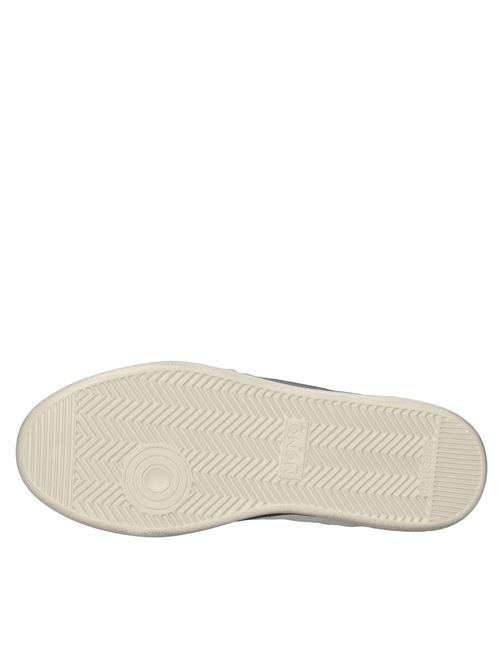 Leather and suede sneakers MONO WAY | BANGO UOMO PELLEBIANCO-GRIGIO